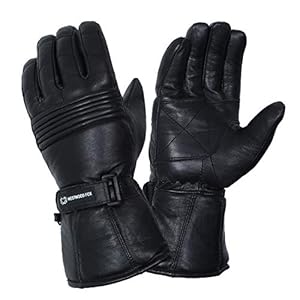 WESTWOOD FOX Motorbike gloves Thinsulate Thermal Motorcycle Leather Gloves Waterproof Winter Summer, mens gloves.