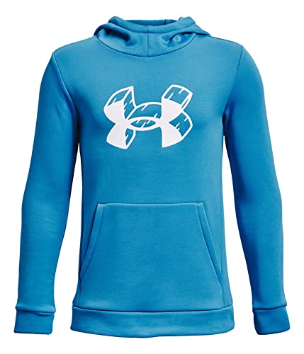 Under Armour Boys' Armour Fleece Hoodie (Radar Blue/White, Large)
