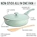Goodful All-in-One Pan, Multilayer Nonstick, High-Performance Cast Construction, Multipurpose Design Replaces Multiple Pots and Pans, Dishwasher Safe Cookware, 11-Inch, 4.4-Quart Capacity, Sage Green