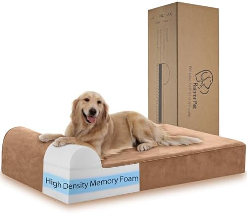 Rainmr Orthopedic Dog Beds for Large Dogs, 7" Memory Foam Dog Bed...
