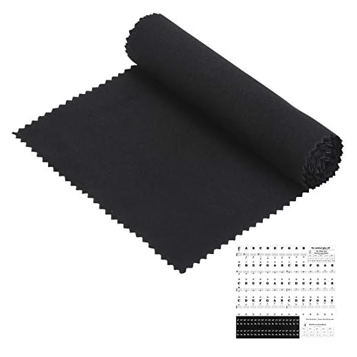 BELIOF Copri tasti per pianoforte Copri tastiera per organo elettrico con 76/88 tasti Protegge il panno antipolvere per tastiere di pianoforte