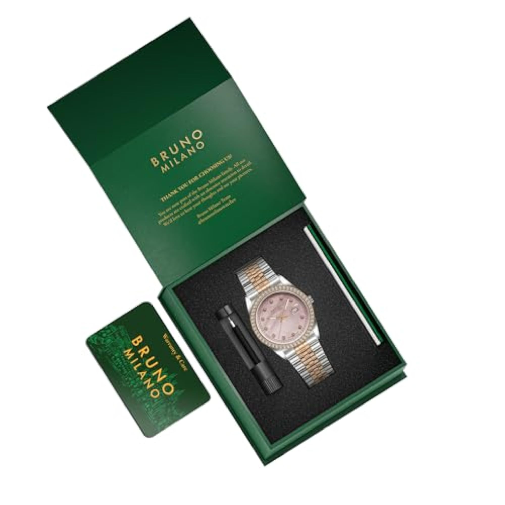 Women's Sophisticated Watch with Diamonds and Stone Dial