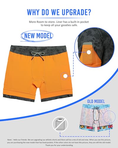 Image of maamgic Mens 5 inch Gym Running Shorts for Men 2 in 1 Quick Dry Workout Athletic Shorts