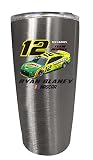 R and R Imports Nascar # 12 Ryan Blaney 16 oz Stainless Steel Tumbler Car Design Stainless Steel