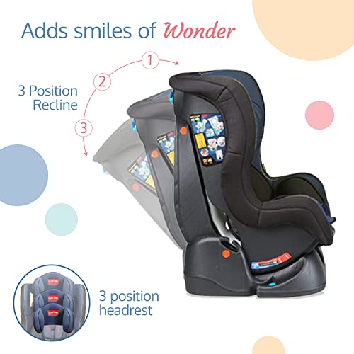 LuvLap Sports Convertible Car Seat for Baby & Kids, New Born to 4 Years, Forward Facing & Rearward Facing, 3 Adjustable Recline Levels, European Safety Standard Certified, Side Impact Guard-Blue