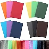 Couvertures Colorées & Polyvalentes：Les carnets ont une couverture kraft colorée dans 12 teintes arc-en-ciel attrayantes, idéales pour stimuler la créativité. À offrir en cadeau pour élèves, enfants, collègues ou amis.