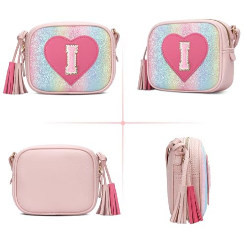 Image of KKXIU Birthday Gifts for Girls Initial Toddler Purse Cute Kids Crossbody Bag