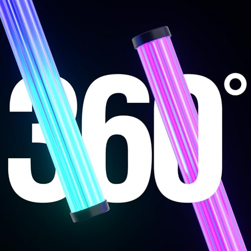 Image of MIHEAL 360 RGB Light Bars LED TV Backlight with DIY Music Sync Modes Smart Bluetooth Control, 8 Scene Modes Color Light Bar for Room Decoration, Gaming, PC, TV