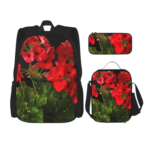 Sac à dos décontracté avec sac repas fleuri pour vos journées de bureau