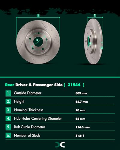 Image of SCITOO Brake Kits Front Rear Brake Rotors Brake Pad 53068;53069;D1589;D1596 | Fit For Chrysler For Town & Country 2012-2016,For Dodge For Grand Caravan 2012-2020,For Journey 2012-2020