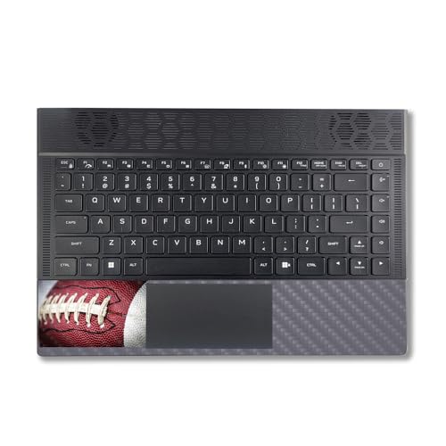 Image of MightySkins Carbon Fiber Skin Compatible With Alienware X14 R2 (2023) Full Wrap Kit - Football Laces | Protective Durable Textured Carbon Fiber Finish | Easy To Apply & Change Styles | Made in the USA