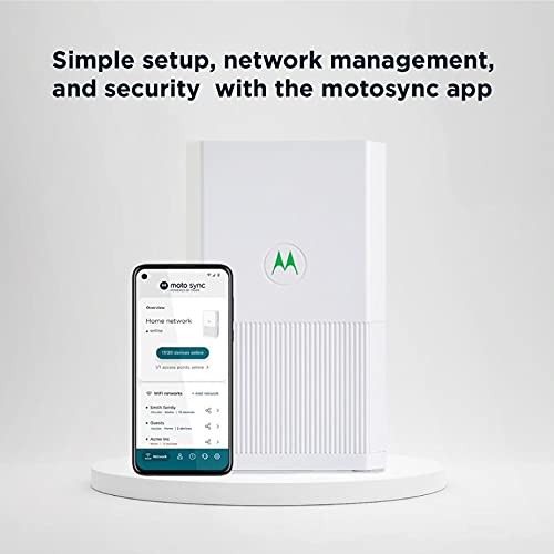 Motorola Whole Home Mesh WiFi Satellite, AC2200 Tri-Band Mesh WiFi Add on, up to 3,000 sq ft (MH7021), White