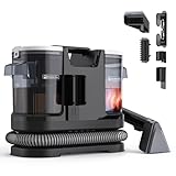 Lubluelu Nasssauger Polsterreiniger Gerät 600W, 18 kPa Teppichreiniger Waschsauger, tragbarer Teppichreiniger mit 10-Sek.-Heizfunktion, Selbstreinigung und langem Schlauch für Teppiche, Sofas & Auto