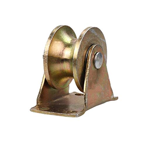 GAXQFEI Teniendo Altas Prestaciones Doble Castor Castor Rueda de la carretilla echador de los muebles de acero para trabajo pesado Ruedas, T-Groove rueda de desplazamiento rígido para Pasacabos indus