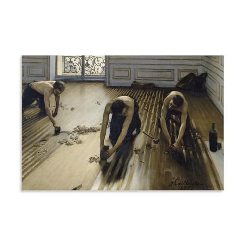 Gustave Caillebotte The Floor Scrapers impression sur toile déco maison 50x76
