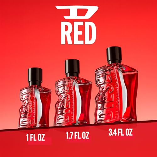DIESEL D RED, Eau de Parfum & Fragrance Gift Set for Men, Fougere & Aromatic With Notes of Red Grapefruit, Lavender & Sandalwood