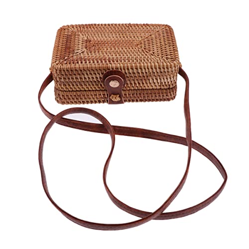 Sac en rotin LIFKOME fourre-tout en paille à bandoulière pour tenues de soirée
