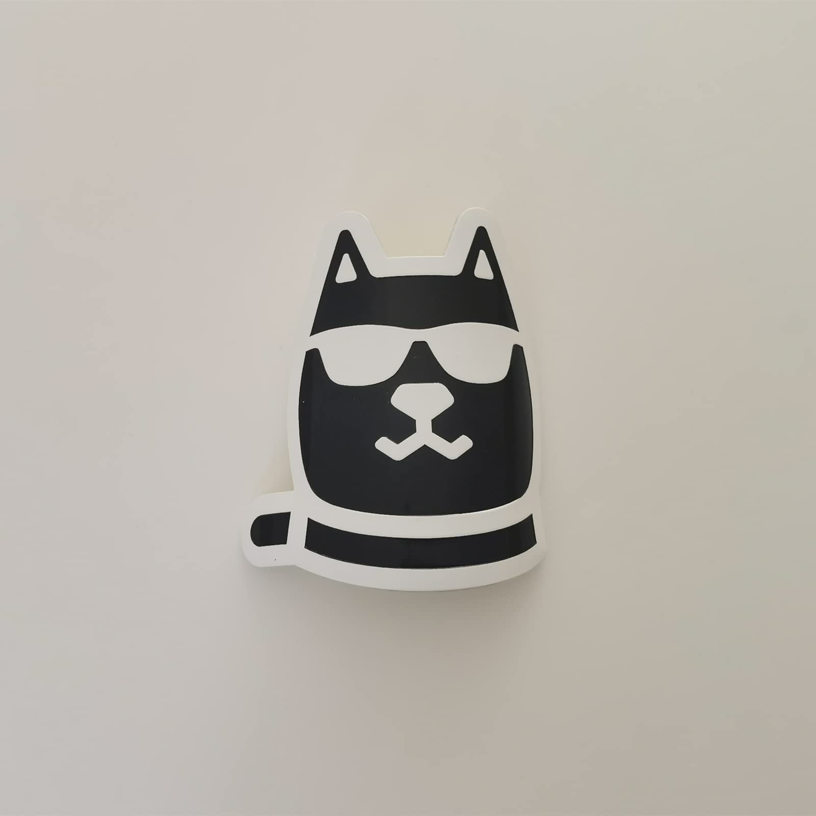 Gepinke MTB Bike Head Badge Decals Stickers BMX Foldable Bike Frame Sticker (Cool Dog(Black))