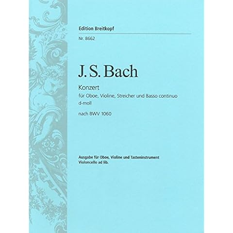 Bach: Concerto for Two Violins (or Oboe & Violin) in D minor BWV1060 Cover