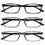 3 Pack - Black / Blue / Grey