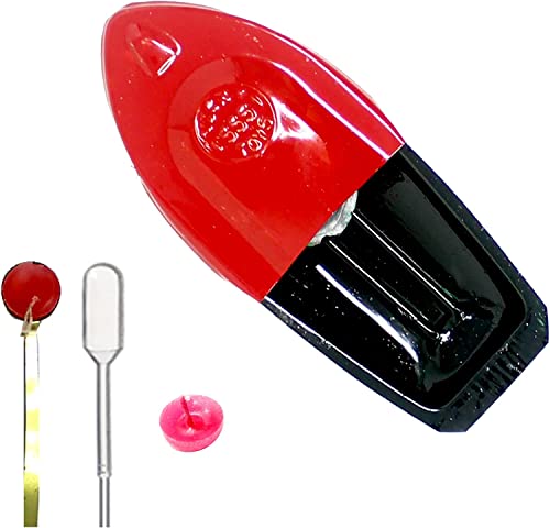 Yogic Mantra Pop Pop Boat Science Kit | Red Theme | 1 Noisy Putt Putt Steam Engine Boat | Classic Retro Collectible and Nostalgic Desi Indian Mela Boat | Candle Powered Tin Boats