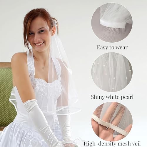 AstraGlam Bride to Be Schleier Braut, JGA Accessoires für Junggesellinnenabschied, Hen Party Schleier, Hen Do Schleier, Dekorationen für Bridal Shower, Verlobungsgeschenke für die Braut, Hen Night