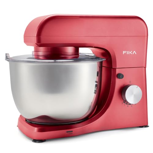 El Mejor Listado de batidora de pedestal para comprar hoy. 44 FIKA Batidora de Pedestal 380 W para Hogar – Planetaria 4 L con 8 Velocidades + Función Turbo y 3 Accesorios (Gancho, Batidor Plano y Alambre) (Rojo)