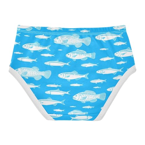 Ocean Fish Blue Toddler Girls's Underwear 2T 23031612