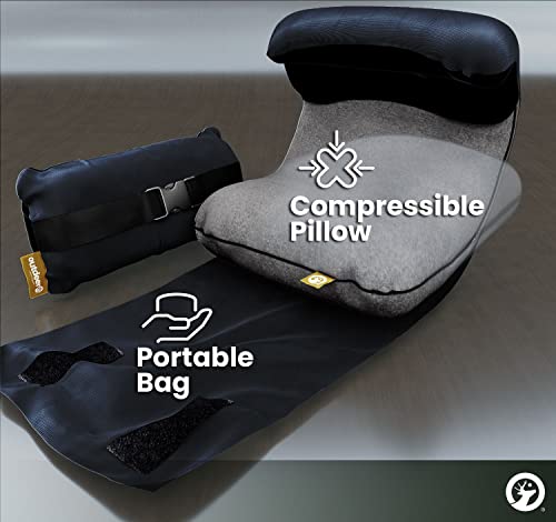 Outdeer Camping & Travel Pillow - Compressible Memory Foam Pillow For Sleeping Bag With Washable Fleece Pillowcase & Portable Storage Bag - Lightweight, Easy-To-Carry - Outdoor Backpacking Essentials #TOP5