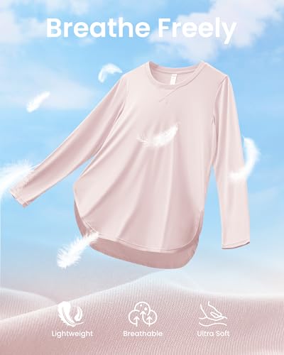 Image of G4Free Lightbreeze Womens UPF 50+ Long Sleeve Workout Tops Quick Dry UV Sun Shirt Running Gym Hiking Yoga Casual Lightweight