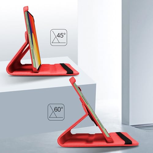 Image of TGK 360 Degree Rotating Flip Cover Case for Moto Pad 60 Pro 12.7 inch 2025 Release Tablet (Red)