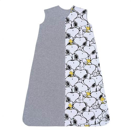 Image of Lambs & Ivy Snoopy & Woodstock Breathable Cotton Jersey Baby Wearable Blanket