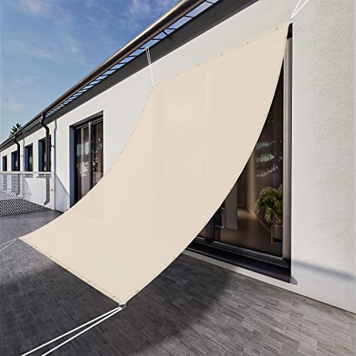 Infrange Waterproof Beige 11' X 12' Sun Shade Sail Pergola Replacement Straight Edge With Grommets, 95% Uv Blockage Uv & Water Resistant, For Outdoor Patio Garden Carport - Customized #TOP5
