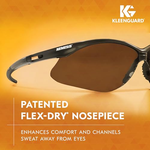 KleenGuard™ V30 Nemesis™ Polarized Safety Glasses (56568), Smoke Grey Lenses, Gunmetal Frame, Carrying Case, Unisex Sunglasses for Men and Women — view 4