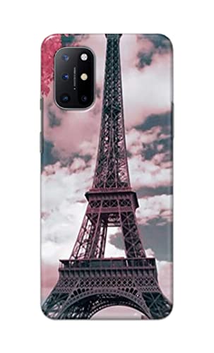 Image of Lovers Famous Place Eiffel Tower in Paris Hard Back Case Cover for OnePlus 8T Back Cover -(J5) VNS2227