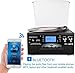 DIGITNOW 9-in-1 Record Player with Stereo Speaker, 3-Speed Turntable for Vinyl, CD/Cassette Player, Bluetooth, USB/SD Playback, AM/FM Radio, Aux-in, Remote Control (Black)