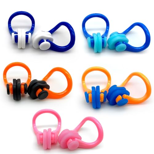 Zooshine Waterproof Swimming Nose Clips,10PCS Silicone Swim Nose Plugs for Kids(Age 6+) and Adults,Ideal for Lap Swimming,Training,Pool Use Keep Water Out of Nose