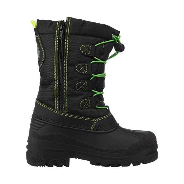 DREAM PAIRS Little Kid Knorth Black N.Green Isulated Fur Winter Waterproof Snow Boots Size 1 (M) Little Kid - Image 7