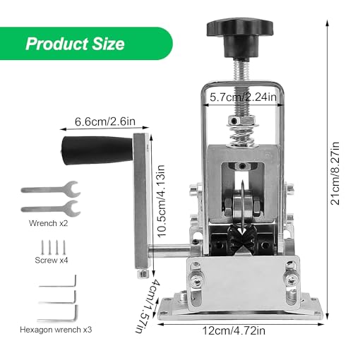 Miniatura 2 de Pelacables Kit, Con Llave Hexagonal, Llave Inglesa, Tornillos, 12 21 4cm Máquina Peladora De Cables, Herramientas De Electricista Profesional, Para Reciclar Cables Metálicos De Cobre
