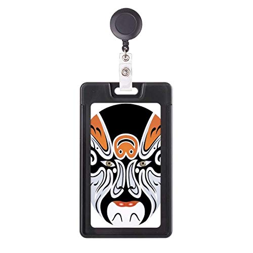 Étui pour badge rétractable anti-perte motif Opéra de Pékin
