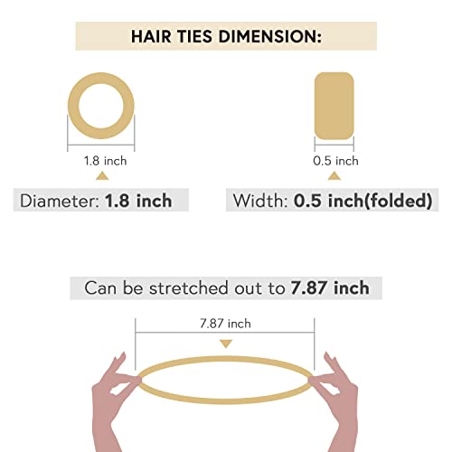Mary Lavender Large Stretch Seamless Thick Hair Ties For All Hair Types Hair Ponies Elastics Ponytail Holders Knit Hair Scrunchies For Thick Hair Hair Accessories No Damage For Women Girls Kids 12 Pcs #TOP5