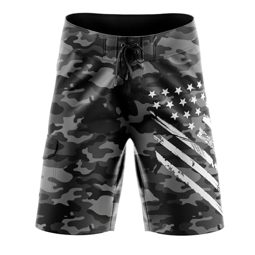 Tactical Pro Supply Camo American Flag Board Shorts - 36