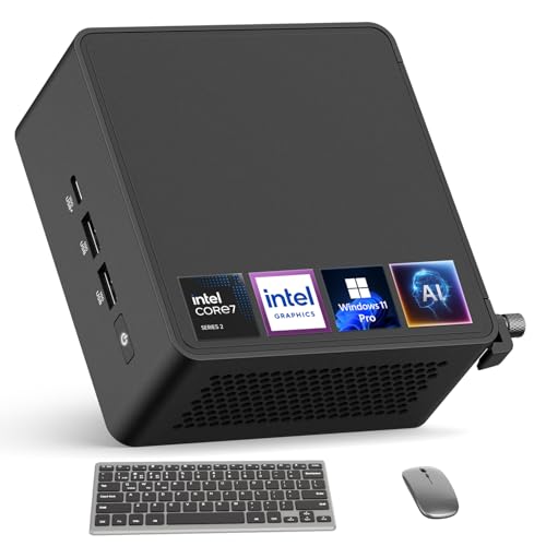 ASUS NUC 15 Pro AI Mini Computers, Intel Core 7 240H (10C/16T, Up to 5.2GHz), 16GB DDR5 RAM 1TB PCIe SSD, AI-Ready Mini PC, Thunderbolt 4, WiFi 7, BT5.4, Quad 4K/8K HDR, Win 11 Pro, VESA
