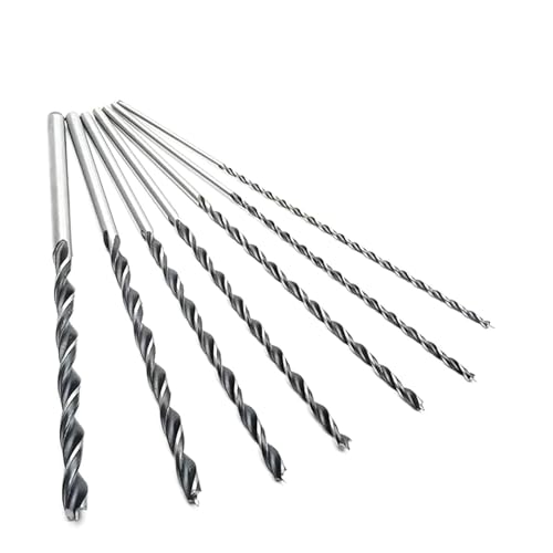 RUIQINGSANY Lot de 7 forets hélicoïdaux hélicoïdaux pour perceuse - Extra long - 300 mm - Pour bois, plastique, travail du bois, aluminium