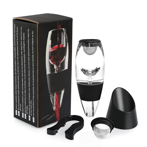 Oaioya Aérateur et Décanteur à Vin avec 2*Filtre à...