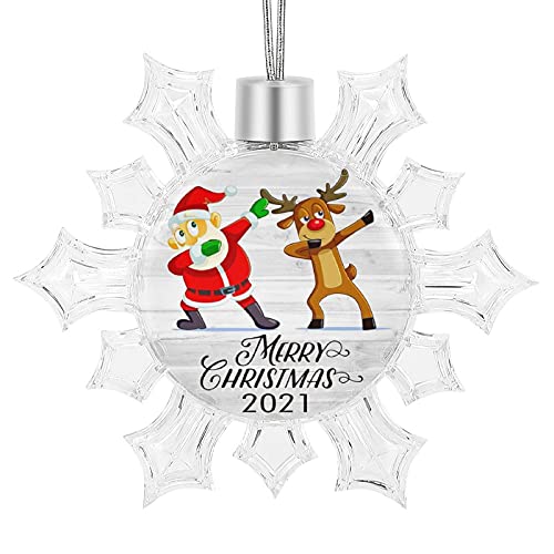 Igoga Sports F36-SDGJ_9X10.5CM-30 Funny Santa Claus And Elk 2021 Christmas Tree Ornament cover