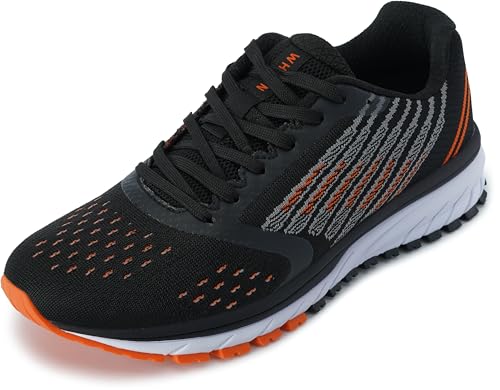WHITIN Laufschuhe Herren Damen Sportschuhe Turnschuhe Schwarz Orange 46