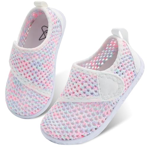 Image of LeIsfIt Toddler Water Shoes Boys Girls Barefoot Aqua Socks Kids Breathable Quick-Dry Swim Shoes for Beach Pool Surf