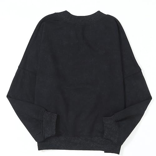 Womens Fashion Oversized Sweatshirt Teen Girls Y2k Long Sleeve Tops Crewneck Sweatshirts Casual Cropped Fleece Pullover4