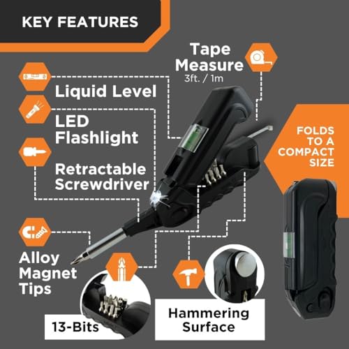 Juego de destornilladores Kelvin 17 Urban - Multiherramienta compacta multifunción